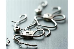 Assortment of high-quality stainless steel hooks, split rings, and swivels.