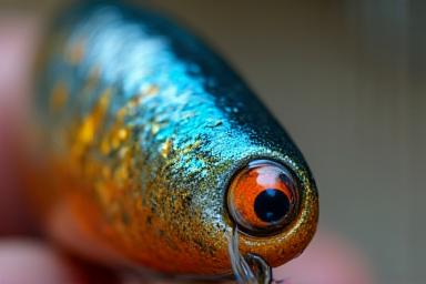 Hand-crafted bespoke fishing lure being painted with fine details