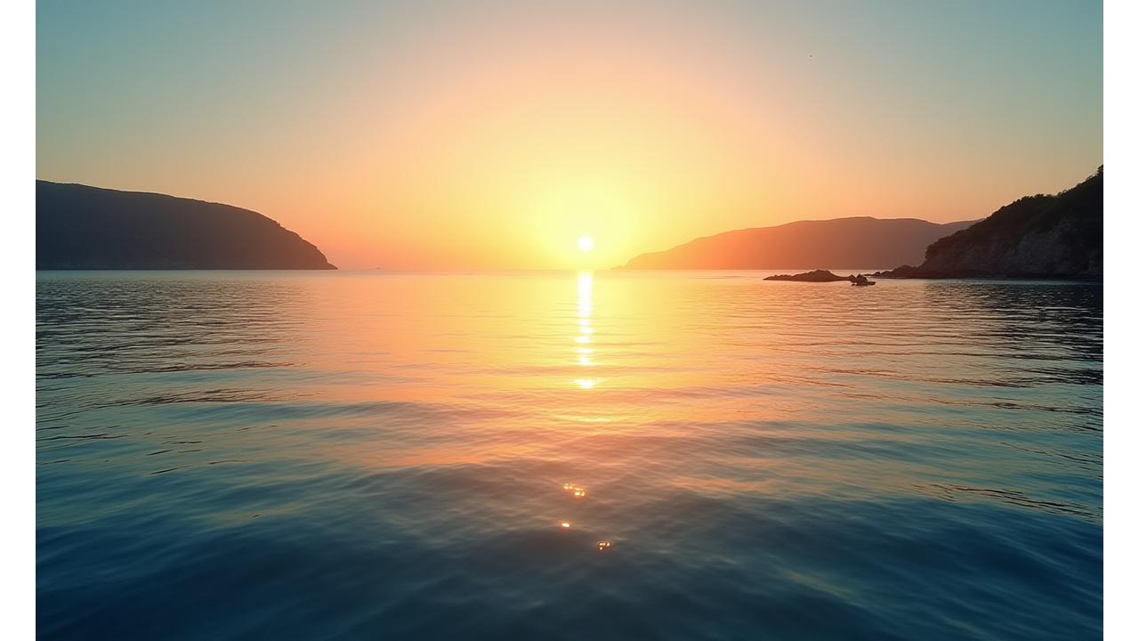 Devon's vibrant marine ecosystem at sunset, serene and full of life